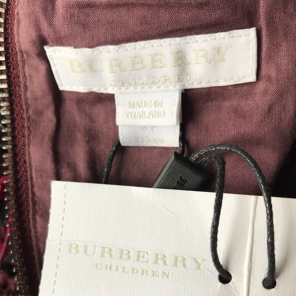 NWT Sz 6 BURBERRY Cotton Dress. Lined. Flowers. - Picture 3 of 8